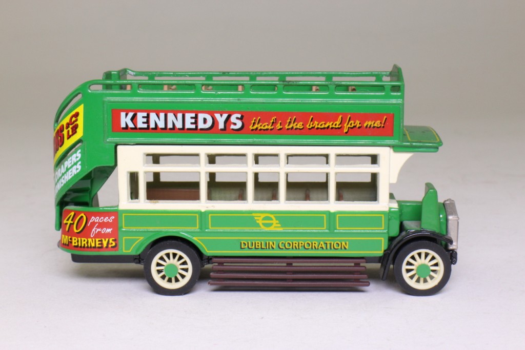 Matchbox Collectibles YET05; 1922 AEC S Type Omnibus; Dublin Corporation, O'Connell Bridge